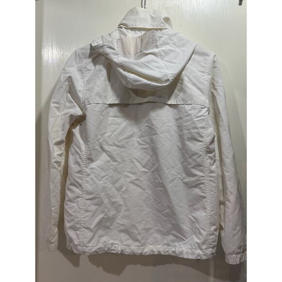 Land's End Rain Jacket Windbreaker White Size S 6-8 - Picture 2 of 14